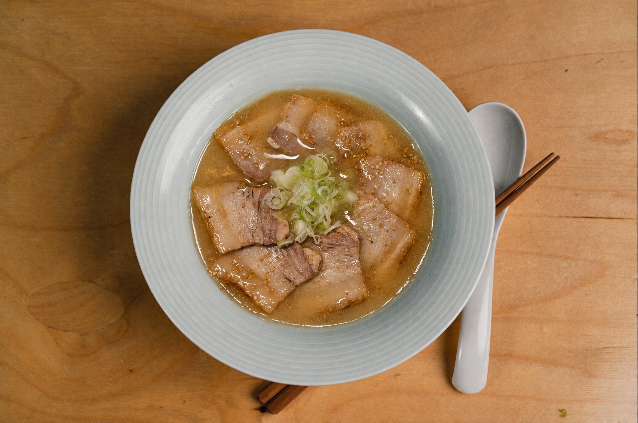 Super Chasumen with pork butt chashu and extra pork belly