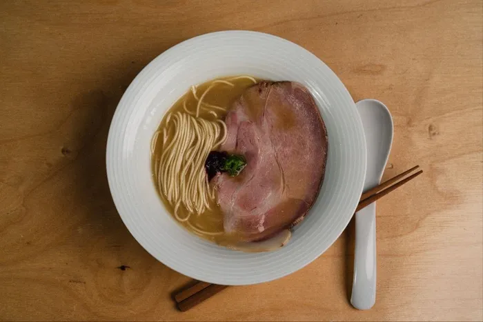 Classic tonkotsu ramen with pork butt chashu